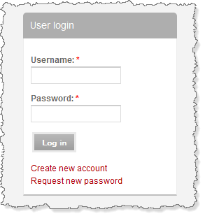Screenshot des Login-Forms mit Feldern für Benutzername und Passwort